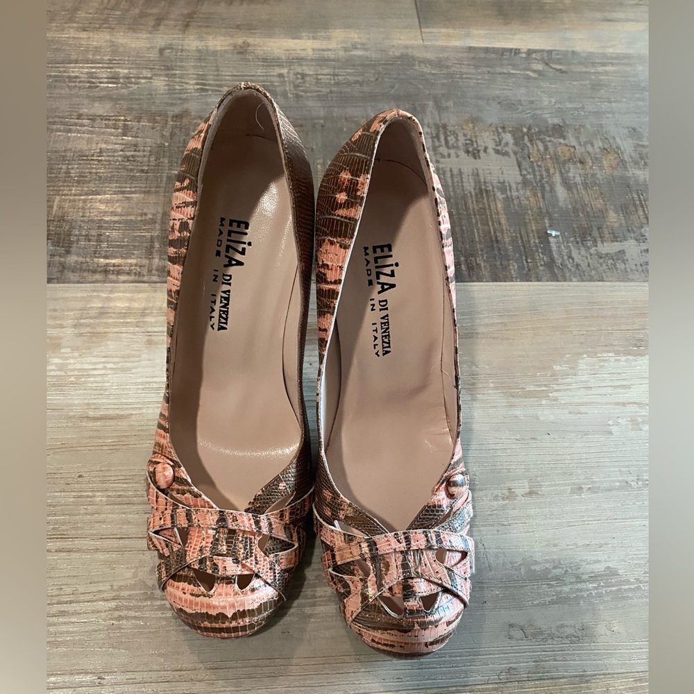 Eliza Di Venezia Multicolor With Pink Heels